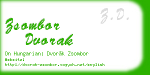 zsombor dvorak business card
