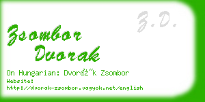 zsombor dvorak business card